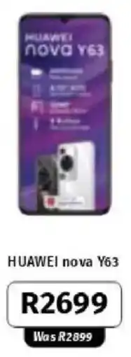 Vodacom Huawei Nova Y63 offer