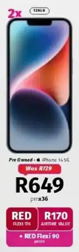 Vodacom Pre Owned iPhone 14 5G offer