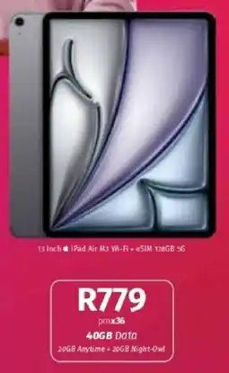 Vodacom iPad 13 inch Air M3 Wi-Fi + eSIM 128GB 5G offer