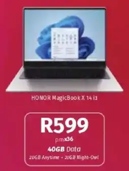 Vodacom Honor MagicBook X 14 i3 offer