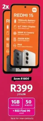 Vodacom Redmi 15 offer