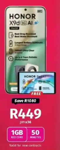 Vodacom Honor X9d offer