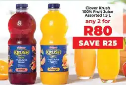 Food Lover's Market Clover Krush 100% Fruit Juice Assorted offer