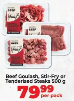 Food Lover's Market Beef Goulash, Stir-Fry or Tenderised Steaks offer
