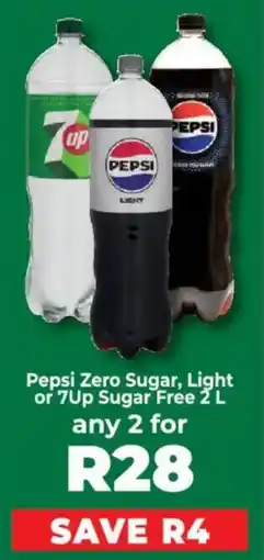 Food Lover's Market Pepsi Zero Sugar, Light or 7Up Sugar Free offer