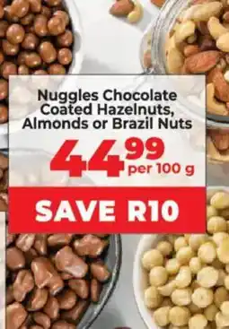 Food Lover's Market Nuggles Chocolate Coated Hazelnuts, Almonds or Brazil Nuts offer