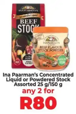Food Lover's Market Ina Paarman's Concentrated Liquid or Powdered Stock Assorted offer