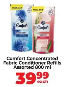Food Lover's Market Comfort Concentrated Fabric Conditioner Refills Assorted offer