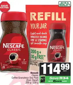 Spar Nescafè Classic Coffee Granules or Doy Pack offer