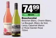Spar Tops Boschendal Boschen Blanc, Chenin,Le Bouquet, Blanc De Noir, Lanoy Cab Merlot Or Garden Rose-750ml EA offer