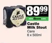 Spar Tops Castle Milk Stout Cans-6 x 500ml offer
