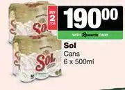 Spar Tops Sol Cans-For 2 x 6 x 500ml offer