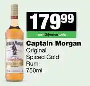 Spar Tops Captain Morgan Original Spiced Gold Rum-750ml offer
