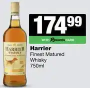 Spar Tops Harrier Finest Matured Whisky-750ml offer
