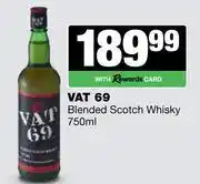 Spar Tops Vat 69 Blended Scotch Whisky-750ml offer