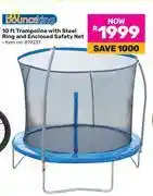 Game Bounceking 10 Ft Trampoline With Steel Ring & Enclosed Safety Net 819237 offer