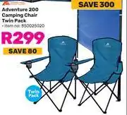Game Ozark Trail Adventure 200 Camping Chair Twin Pack 850025020 offer