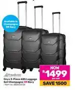 Game Travelwize Onyx 3 Piece ABS Luggage Set Champagne Or Navy 850003726-Per Set offer