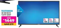 Game Telefunken 32" HD LED TV offer