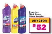 Game Domestos Thick Bleach Assorted-For 2 x 750ml offer