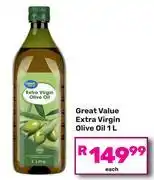 Game Great Value Extra Virgin Olive Oil-1L offer