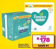 Game Pampers Baby Wipes Fresh Or Sensitive 6 Pack offer