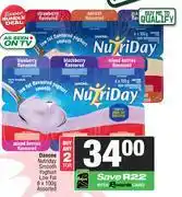 Spar Danone Nutriday Smooth Yoghurt Low Fat Assorted-For Any 2 x 6 x 100g offer
