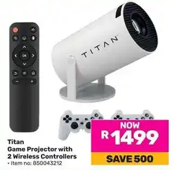 Game Titan Game Projector with 2 Wireless Controllers offer