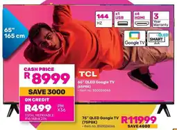 Game TCL 65" QLED Google TV offer