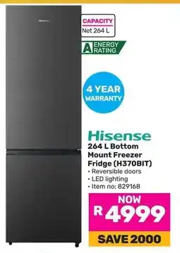 Game Hisense Bottom Mount Freezer Fridge offer