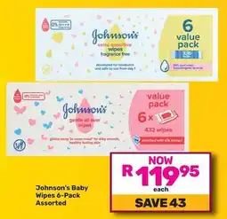 Game Johnson's Baby Wipes Assorted offer