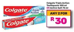 Game Colgate Triple Action Toothpaste OR Active Salt offer