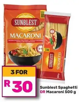 Game Sunblest Spaghetti OR Macaroni offer