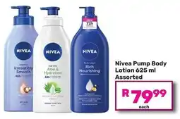 Game Nivea Pump Body Lotion Assorted offer