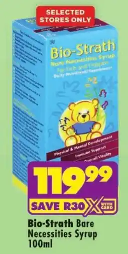 Shoprite Bio-Strath Bare Necessities Syrup offer