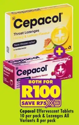 Shoprite Cepacol Effervescent Tablets & Lozenges All Variants offer