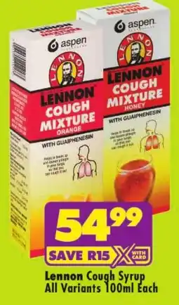 Shoprite Lennon Cough Syrup All Variants offer