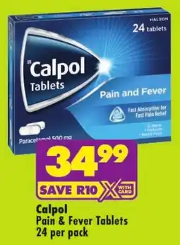 Shoprite Calpol Pain & Fever Tablets offer