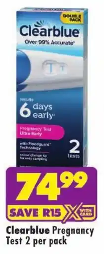 Shoprite Clearblue Pregnancy Test offer