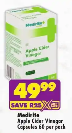 Shoprite Medirite Apple Cider Vinegar Capsules offer