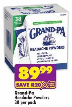 Shoprite Grand-Pa Headache Powders offer
