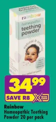 Shoprite Rainbow Homeopathic Teething Powder offer