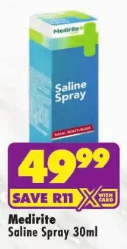 Shoprite Medirite Saline Spray offer