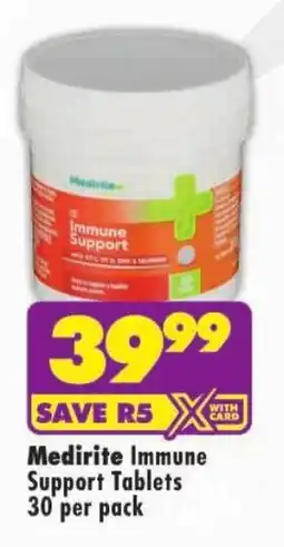 Shoprite Medirite Immune Support Tablets offer