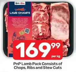 Pick n Pay Hypermarket PnP Lamb Pack Consists of Chops, Ribs and Stew Cuts offer