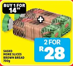Usave Sasko more slices brown bread offer