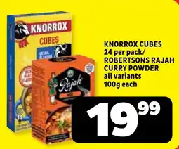 Usave Knorrox cubes/ robertsons rajah curry powder offer