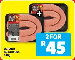 Usave Ubrand Braaiwors offer