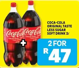 Usave Coca-cola original taste less sugar soft drink offer