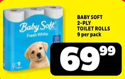 Usave Baby soft 2-ply toilet rolls offer